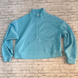 all in motion Women's Light Blue Half-Zip Pullover Sweatshirt